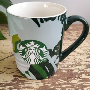 Starbucks Coffee 10 Oz Coffee Cup Mug Green White Classic Mermaid Logo Mug